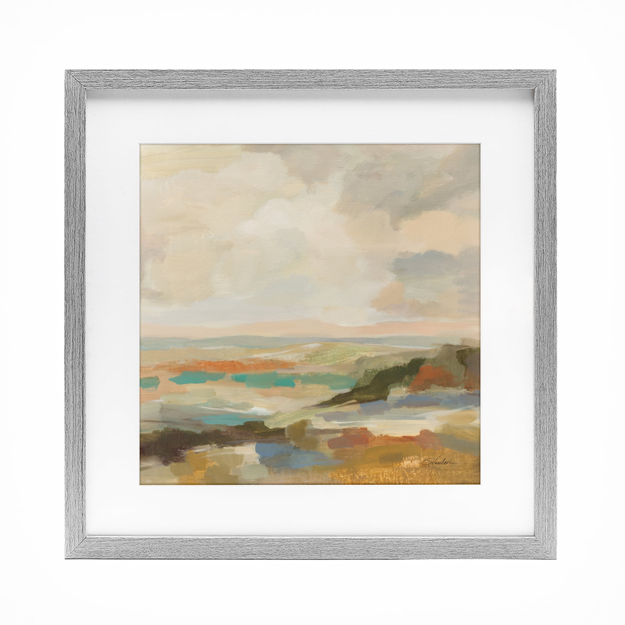 Stupell Industries Muted Harmony Palette Gray Framed Print Under Glass, design by Silvia Vassileva