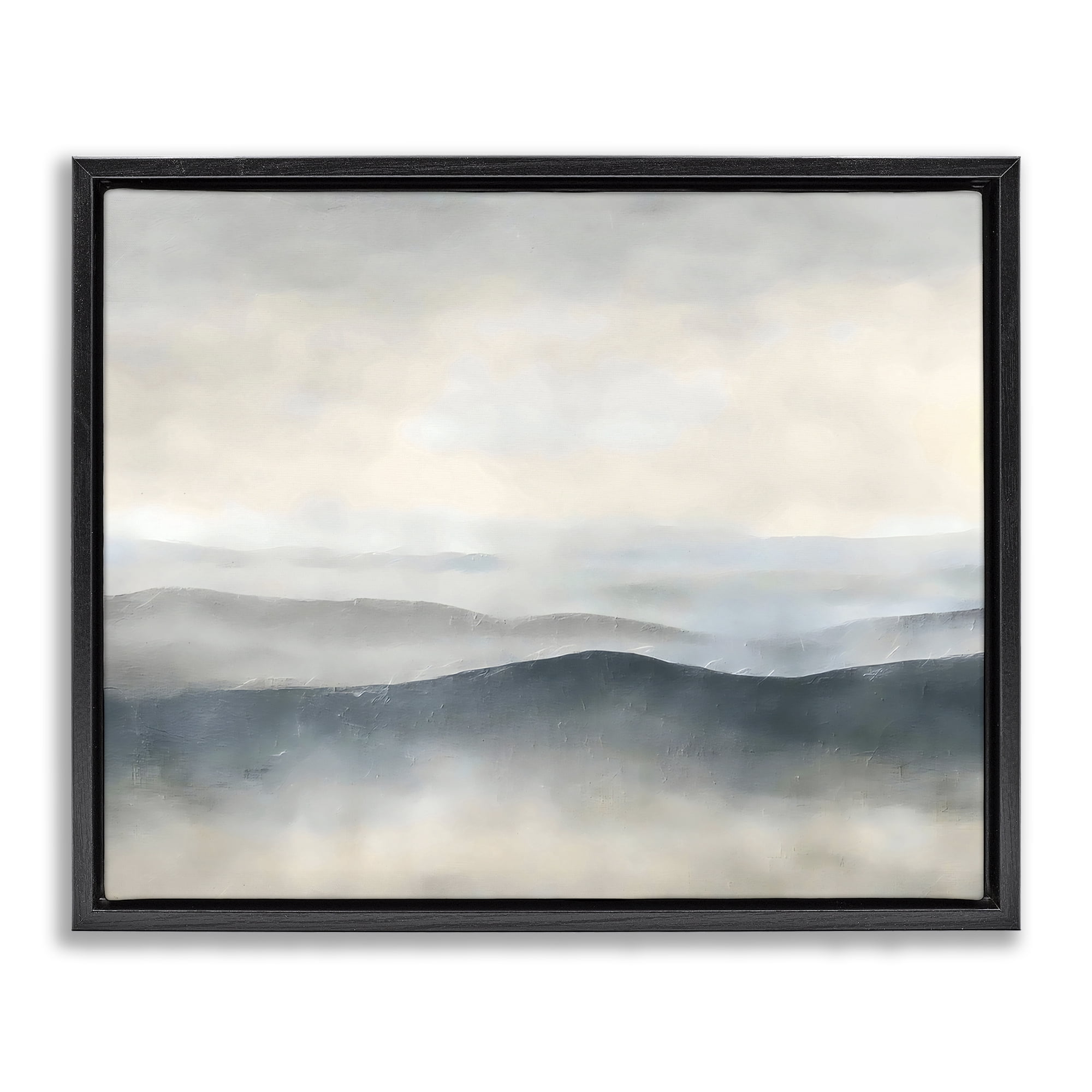 Stupell Industries Muted Horizon Serenity Black Framed Floater Canvas Wall Art, design by Riley B