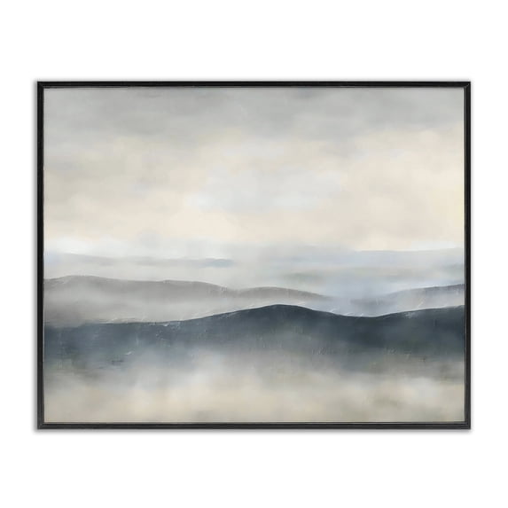 Stupell Industries Contemporary Muted Horizon Serenity Black Framed Giclee Art, 14 x 11, by Riley B