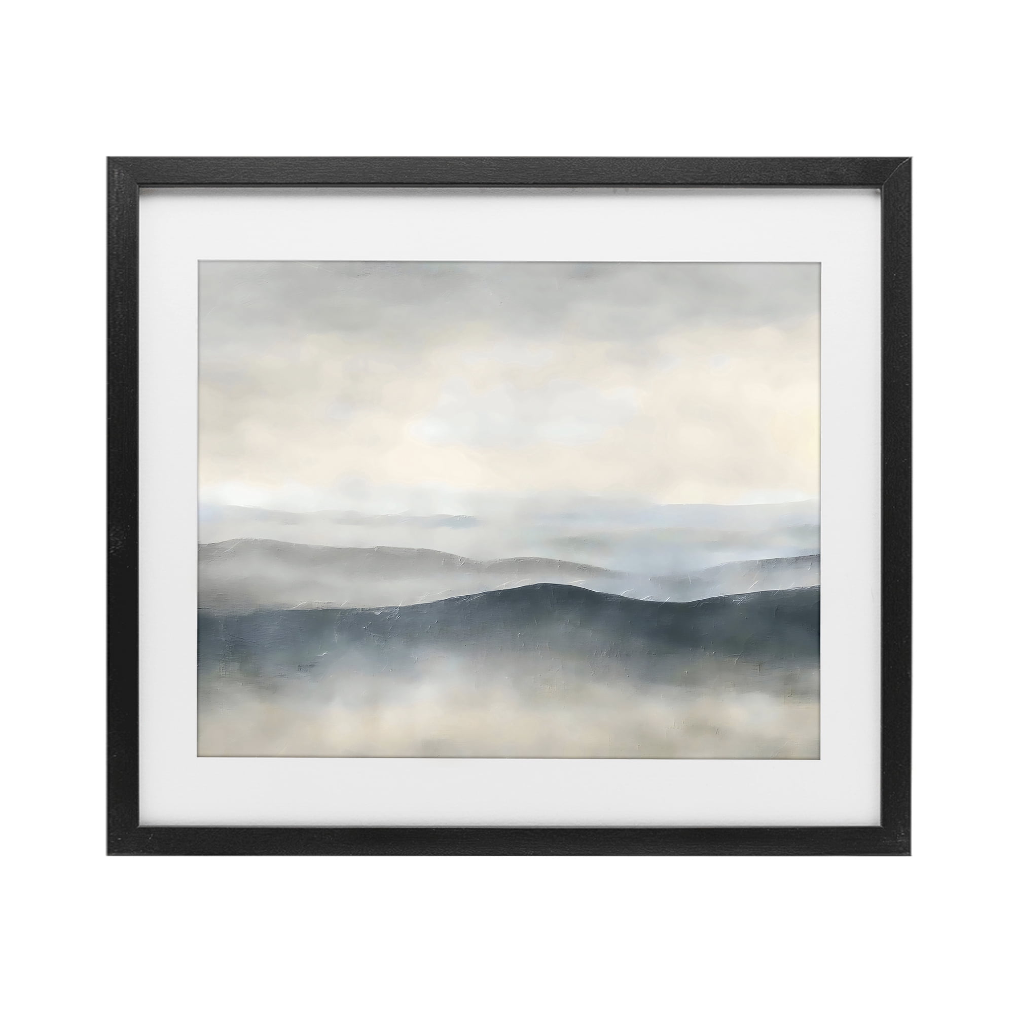 Stupell Industries Muted Horizon Serenity Black Framed Print Under Glass, design by Riley B