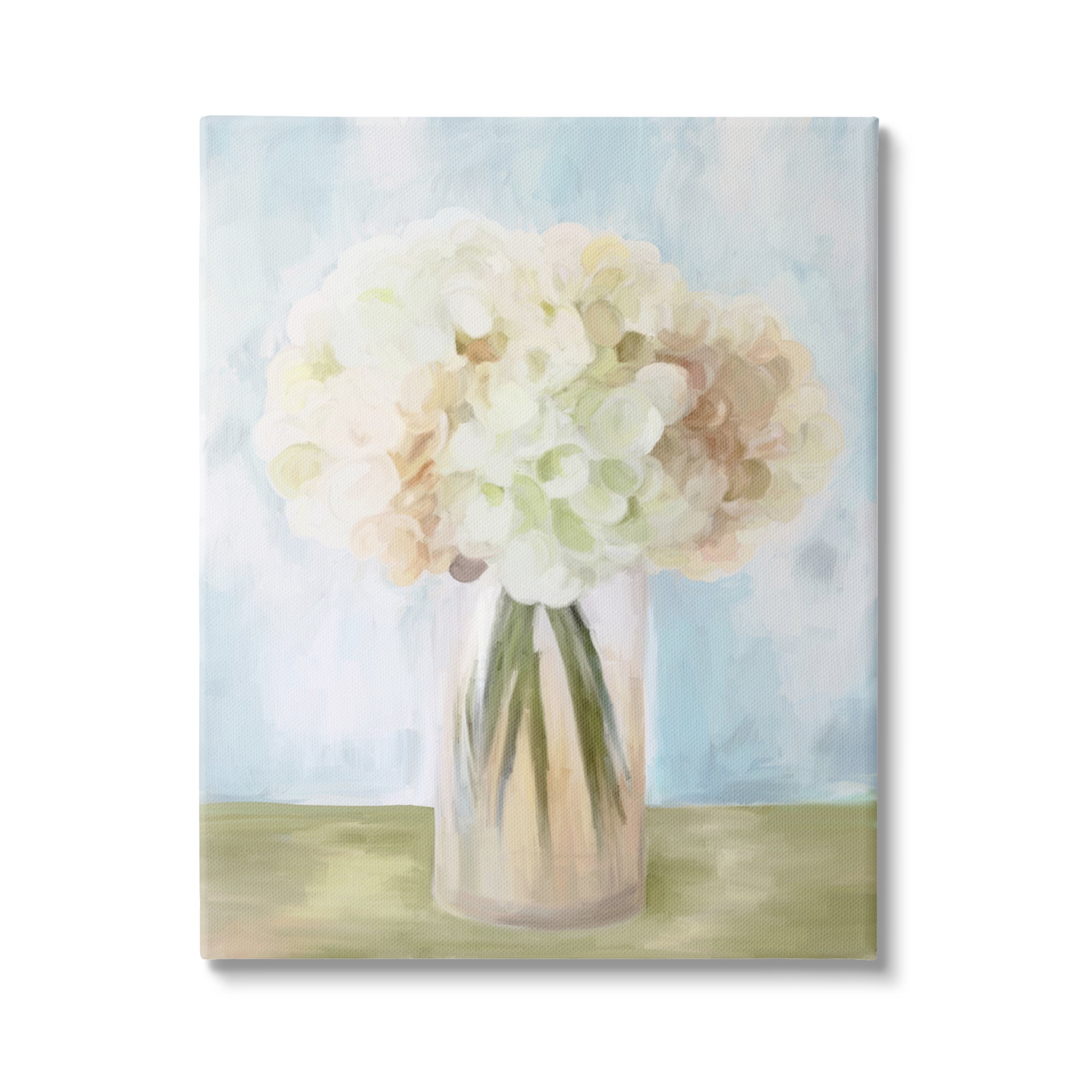 Stupell Industries Muted Hydrangea Bouquet Botanical & Floral Painting Gallery Wrapped Canvas Print Wall Art, 24 x 30