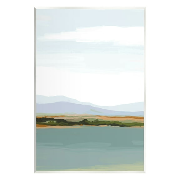 Stupell Industries Muted Lake Landscape Abstract Painting Unframed Art Print Wall Art, 10 x 15