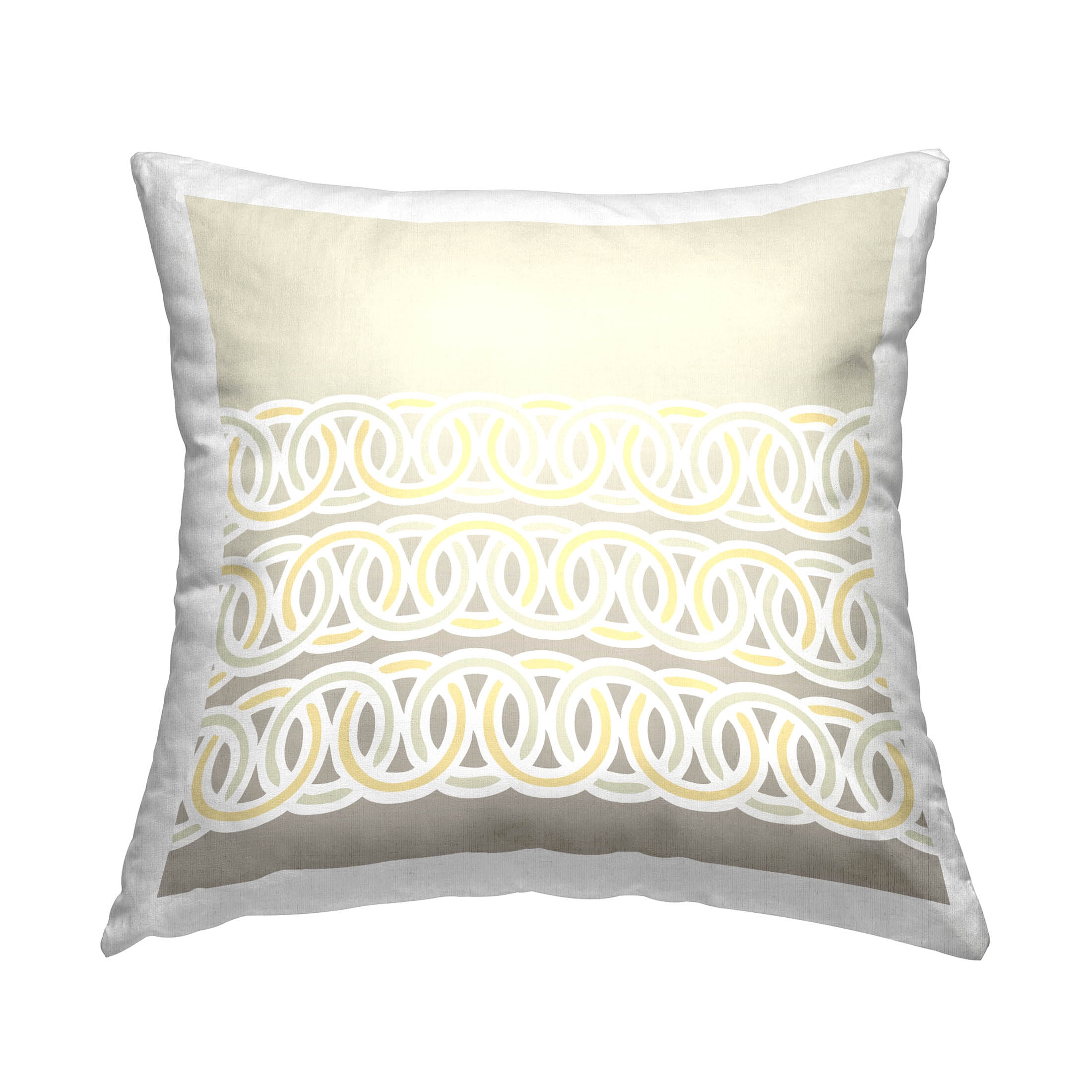 Stupell Industries Muted Loop Pattern Shapes Printed Throw Pillow Design by Geoff Tygert