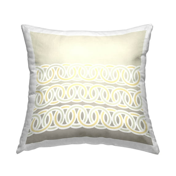 Stupell Industries Muted Loop Pattern Shapes Printed Throw Pillow Design by Geoff Tygert