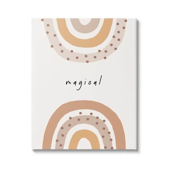 Stupell Industries Muted Magical Rainbows Inspirational Painting Gallery Wrapped Canvas Print Wall Art, 24 x 30