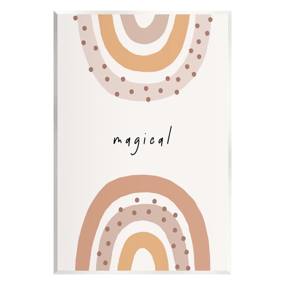 Stupell Industries Muted Magical Rainbows Inspirational Painting Unframed Art Print Wall Art, 10 x 15