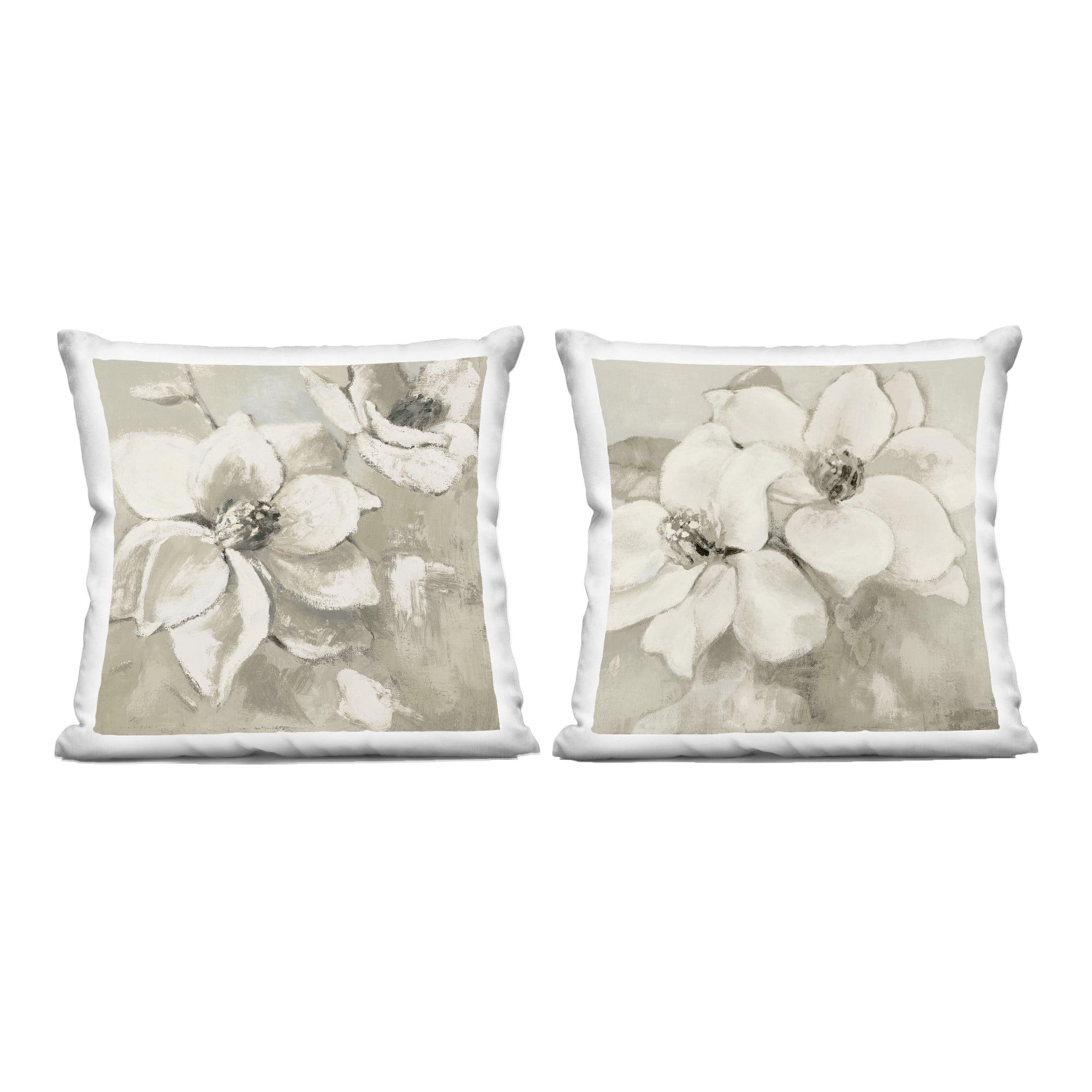Stupell Industries Muted Magnolias at Dawn 2 Piece Decorative Printed Throw Pillow Set, design by Lanie Loreth
