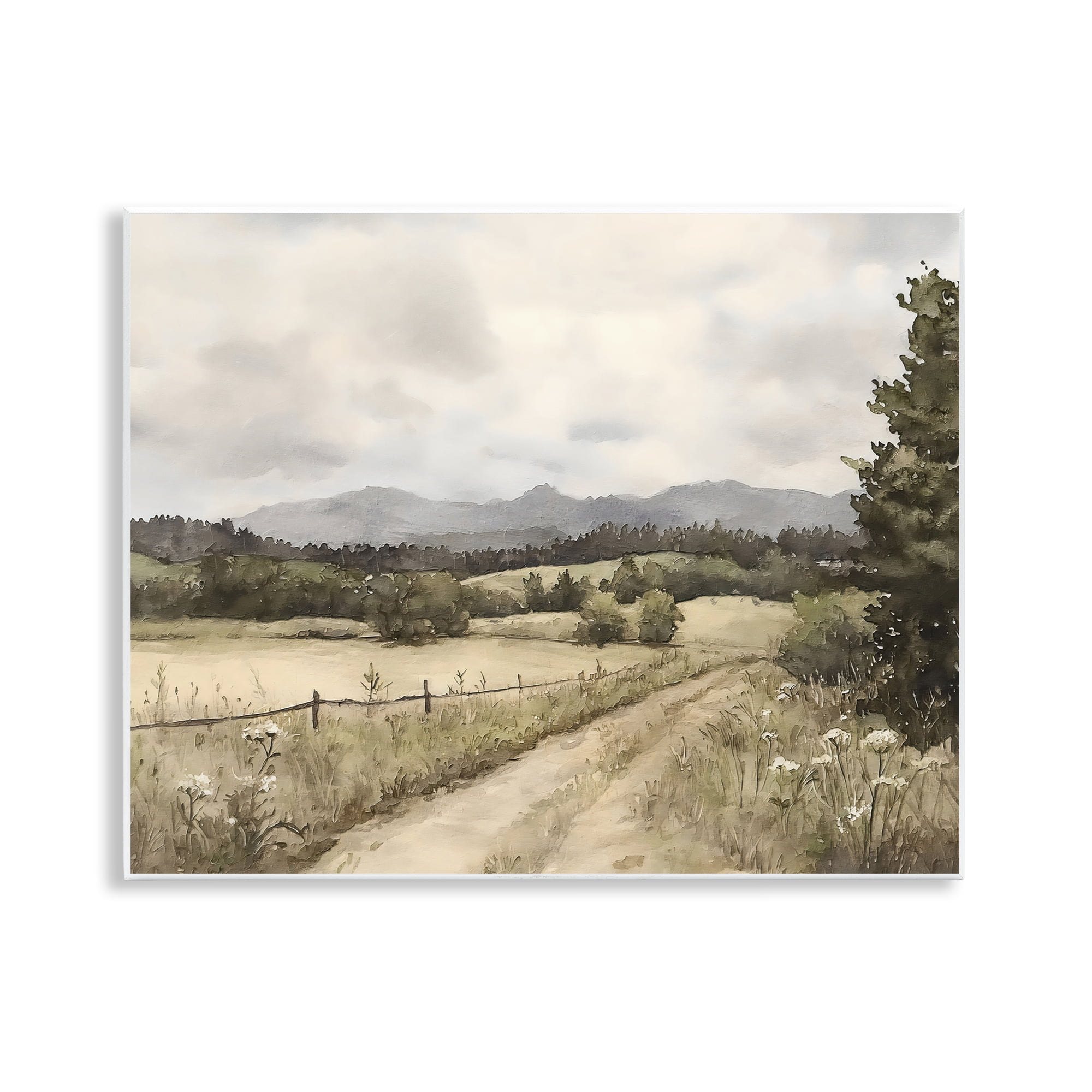 Stupell Industries Muted Meadow Lane Wall Plaque Art, design by Riley B