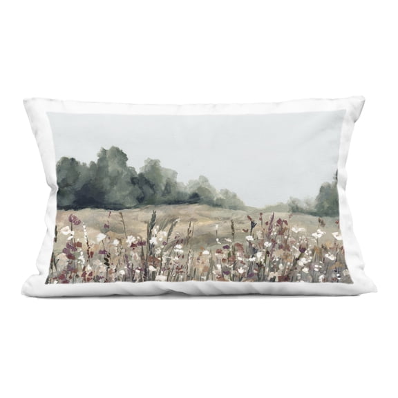 Stupell Industries Muted Meadows Landscape Decorative Printed Throw Pillow design by Hannah Dawson, 14 x 7 x 20