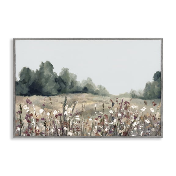 Stupell Industries Muted Meadows Landscape Gray Framed Giclee Art design by Hannah Dawson, 20 x 30