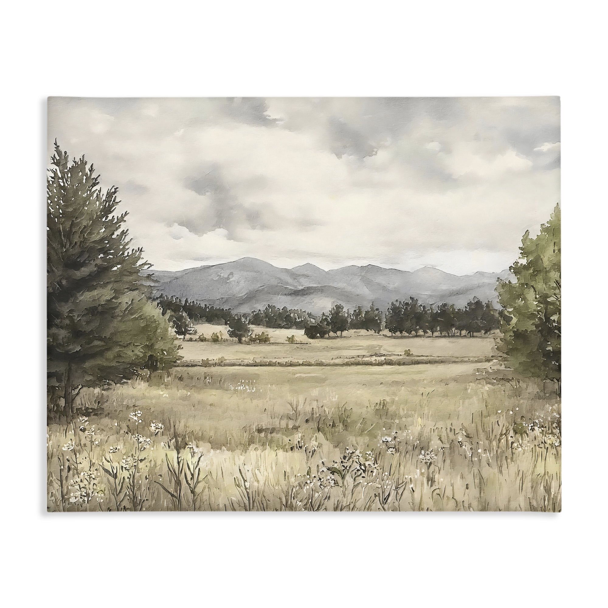 Stupell Industries Muted Mountain Meadow Canvas Wall Art, design by Riley B