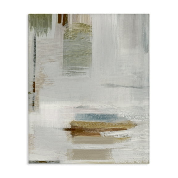 Stupell Industries Muted Neutral Composition Abstract Painting Wrapped Canvas Art Print Wall Art, 16 x 20