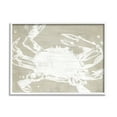 thumbnail image 1 of Stupell Industries Muted Ocean Crab Rustic Crustacean Grain Pattern Nature Painting White Framed Art Print Wall Art, 16 x 20, 1 of 7