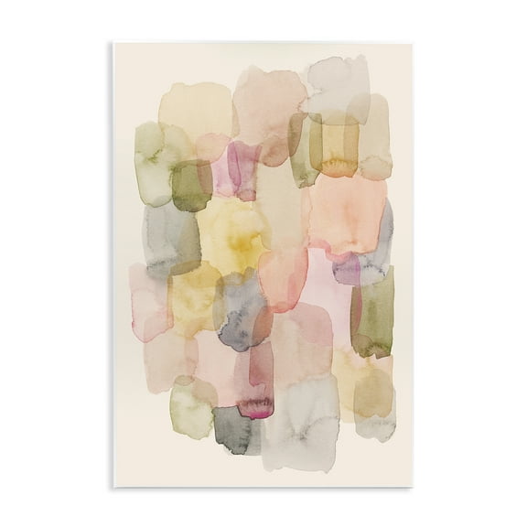 Stupell Industries Muted Paint Blotches Abstract Painting Unframed Art Print Wall Art, 10 x 15