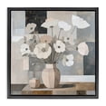 thumbnail image 1 of Stupell Industries Contemporary Muted Pastel Poppies in Cubism Black Floating Frame Canvas Art, 18 x 18, by Heidi Kuntz, 1 of 8