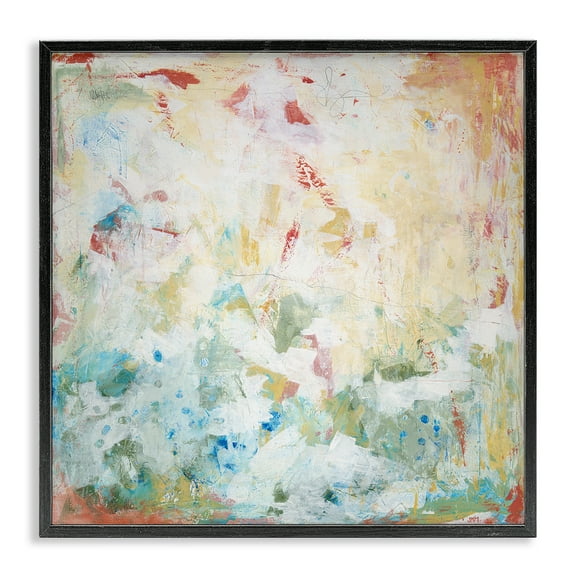 Stupell Industries Muted Restless Abstract Abstract Painting Black Framed Art Print Wall Art, 12 x 12