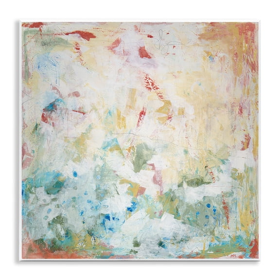 Stupell Industries Muted Restless Abstract Abstract Painting Unframed Art Print Wall Art, 12 x 12
