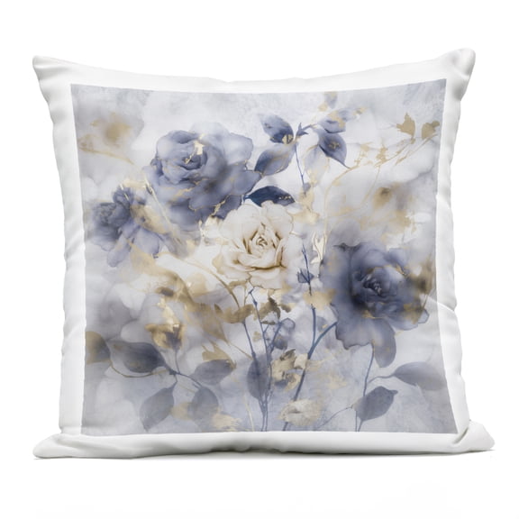 Stupell Industries Muted Roses with Glam Detail Design by Irene Weisz Outdoor Printed Pillow