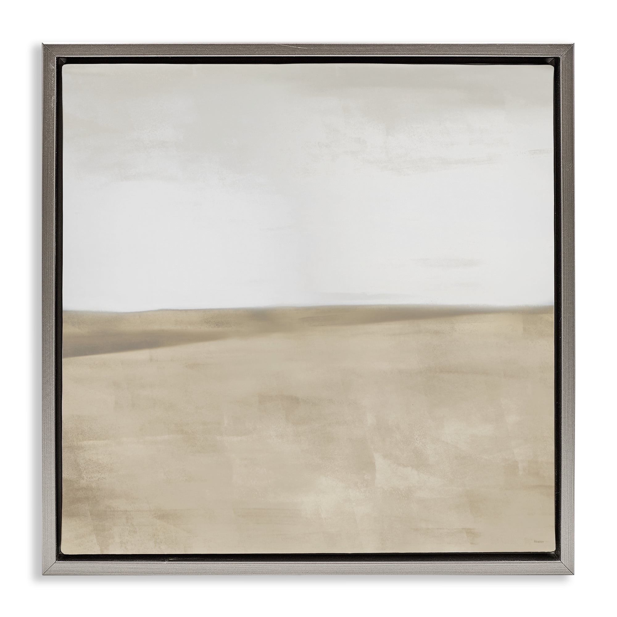 Stupell Industries Muted Smooth Hills Gray Framed Floater Canvas Wall Art, design by Dan Meneely