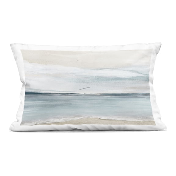 Stupell Industries Muted Soft Watercolor Beach Design by Kristen Brockmon Throw Pillow