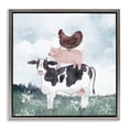 thumbnail image 1 of Stupell Industries Rustic Lodge Muted Stacked Farm Animals Gray Floating Frame Canvas Art, 25 x 25, by Kim Allen, 1 of 8