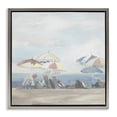 thumbnail image 1 of Stupell Industries Coastal Muted Summer Beach Umbrellas Gray Floating Frame Canvas Art, 18 x 18, by Liz Jardine, 1 of 7