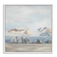 thumbnail image 1 of Stupell Industries Coastal Muted Summer Beach Umbrellas White Framed Giclee Art, 24 x 24, by Liz Jardine, 1 of 7
