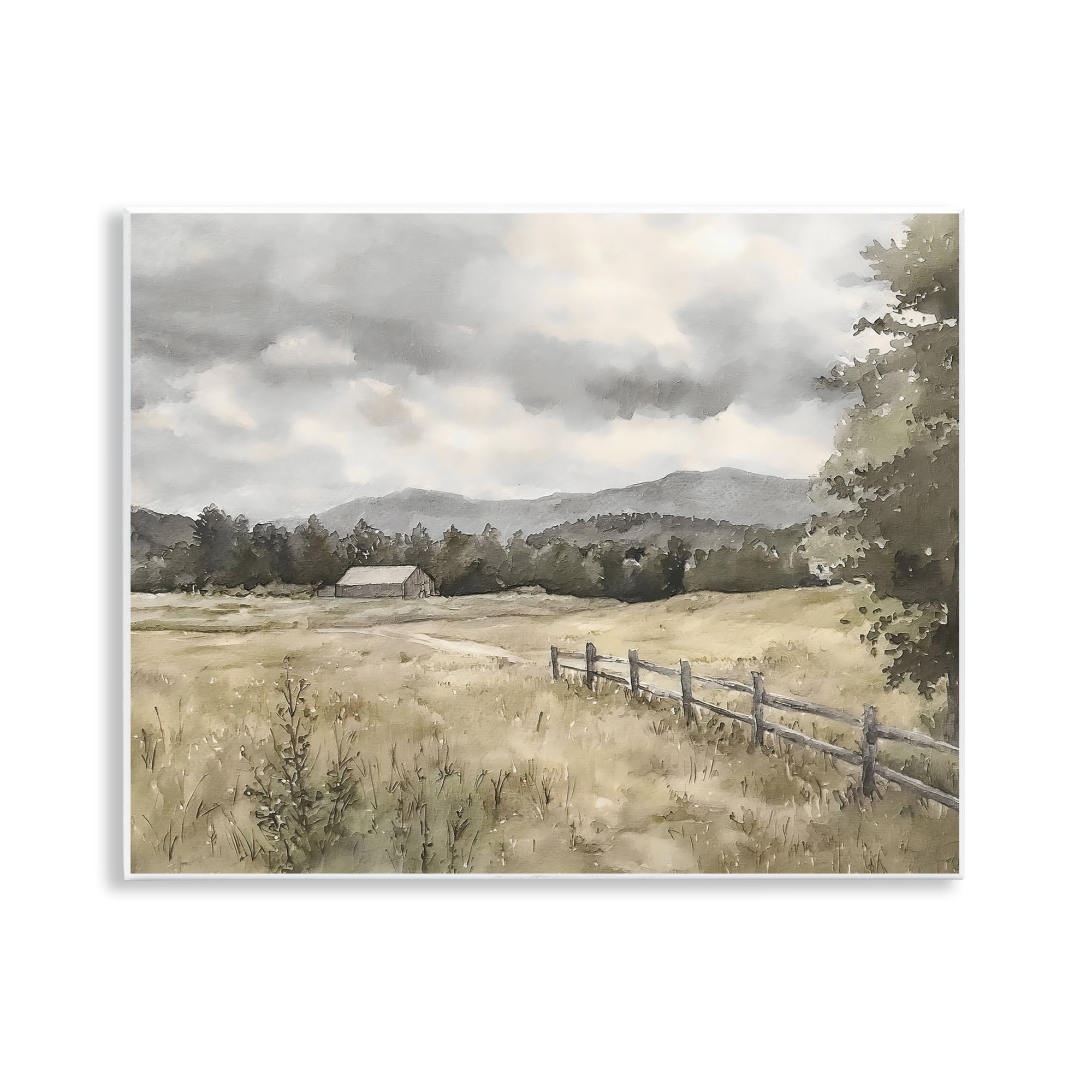 Stupell Industries Muted Valley Cottage Wall Plaque Art, design by Riley B