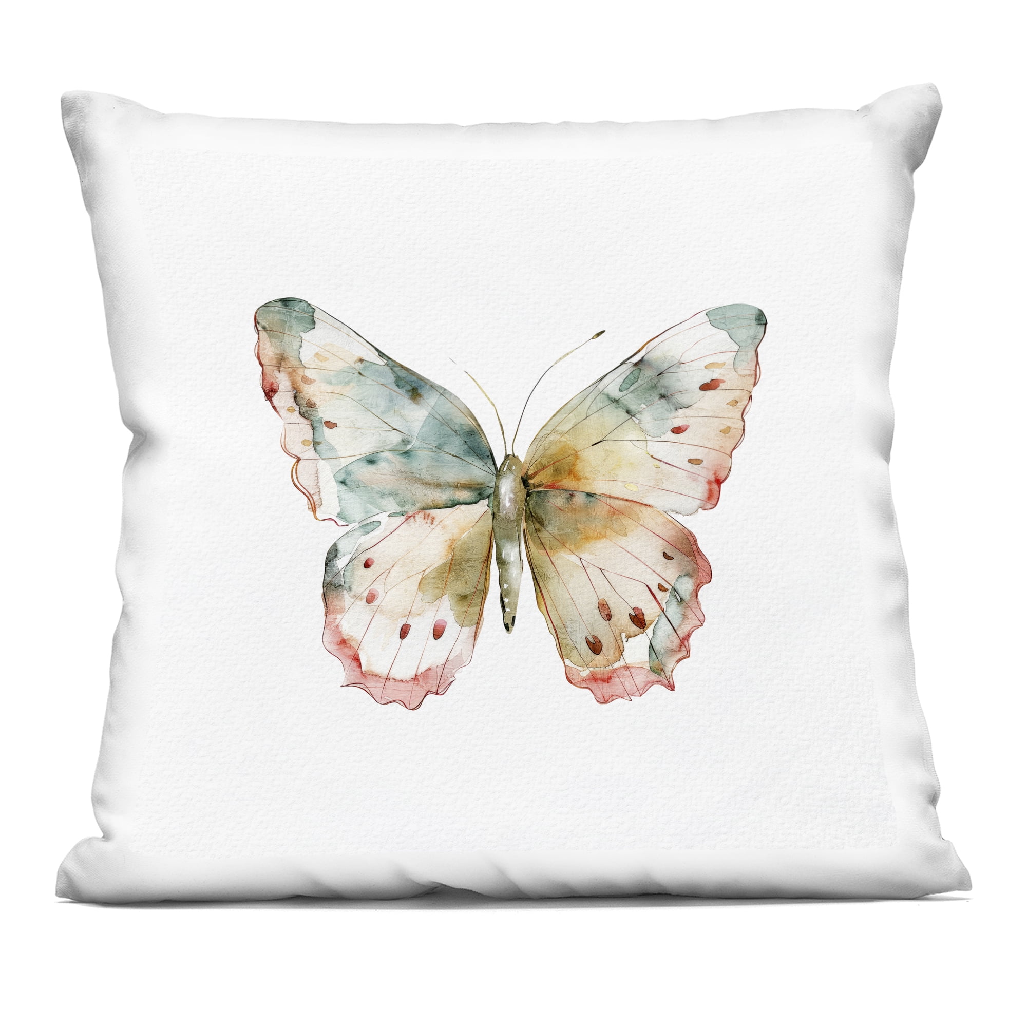 Stupell Industries Muted Watercolor Butterfly Decorative Printed Throw Pillow, design by Kim Allen
