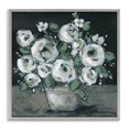 thumbnail image 1 of Stupell Industries Muted White Rose Bouquet Plants & Flowers Painting Gray Framed Art Print Wall Art, 17 x 17, 1 of 2