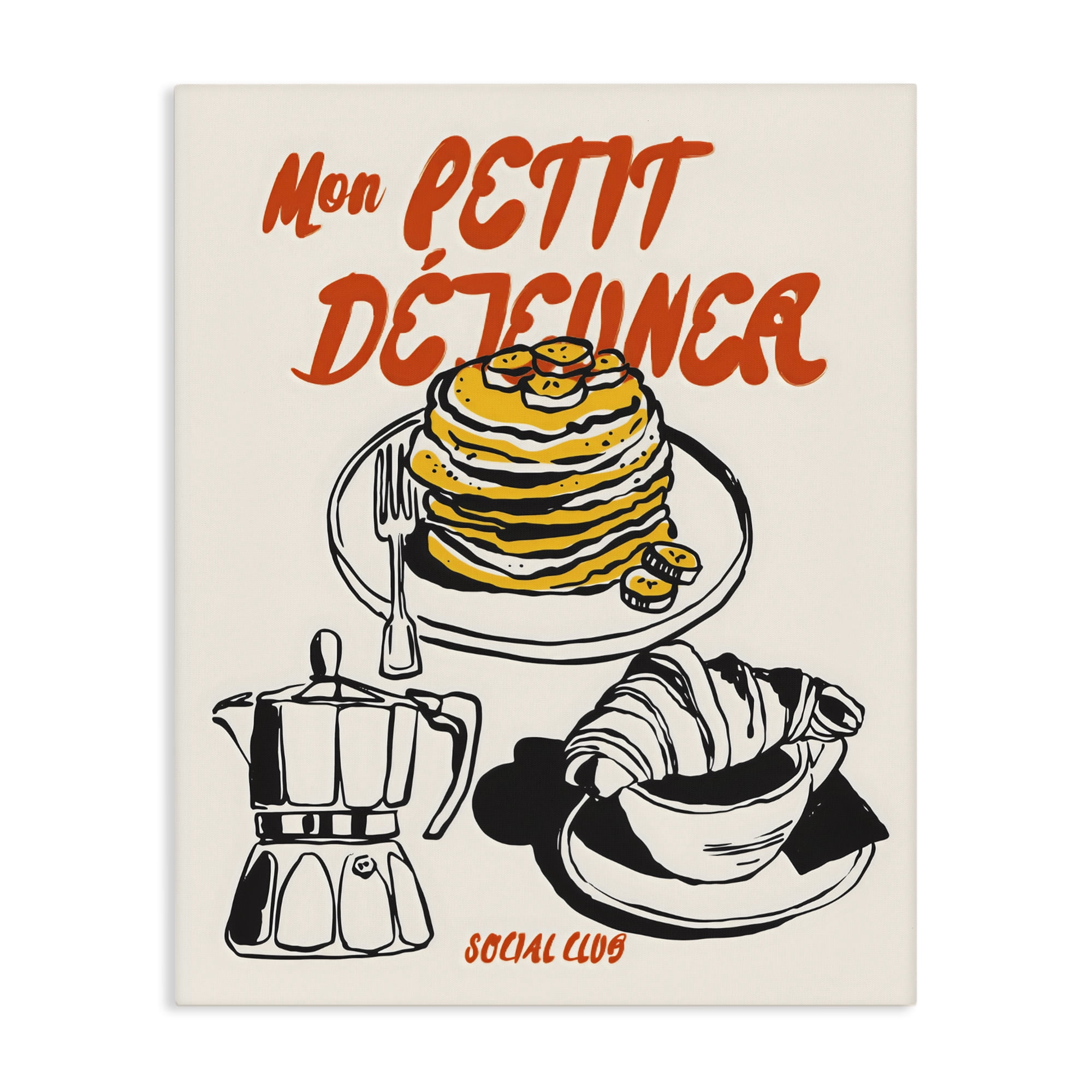 Stupell Industries My Breakfast Pancakes Spread Canvas Wall Art, design by The Prints Vibe
