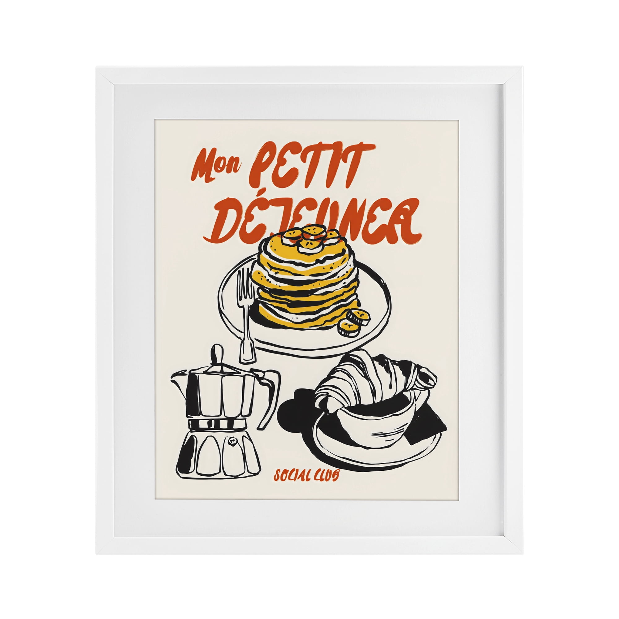 Stupell Industries My Breakfast Pancakes Spread White Framed Print Under Glass, design by The Prints Vibe