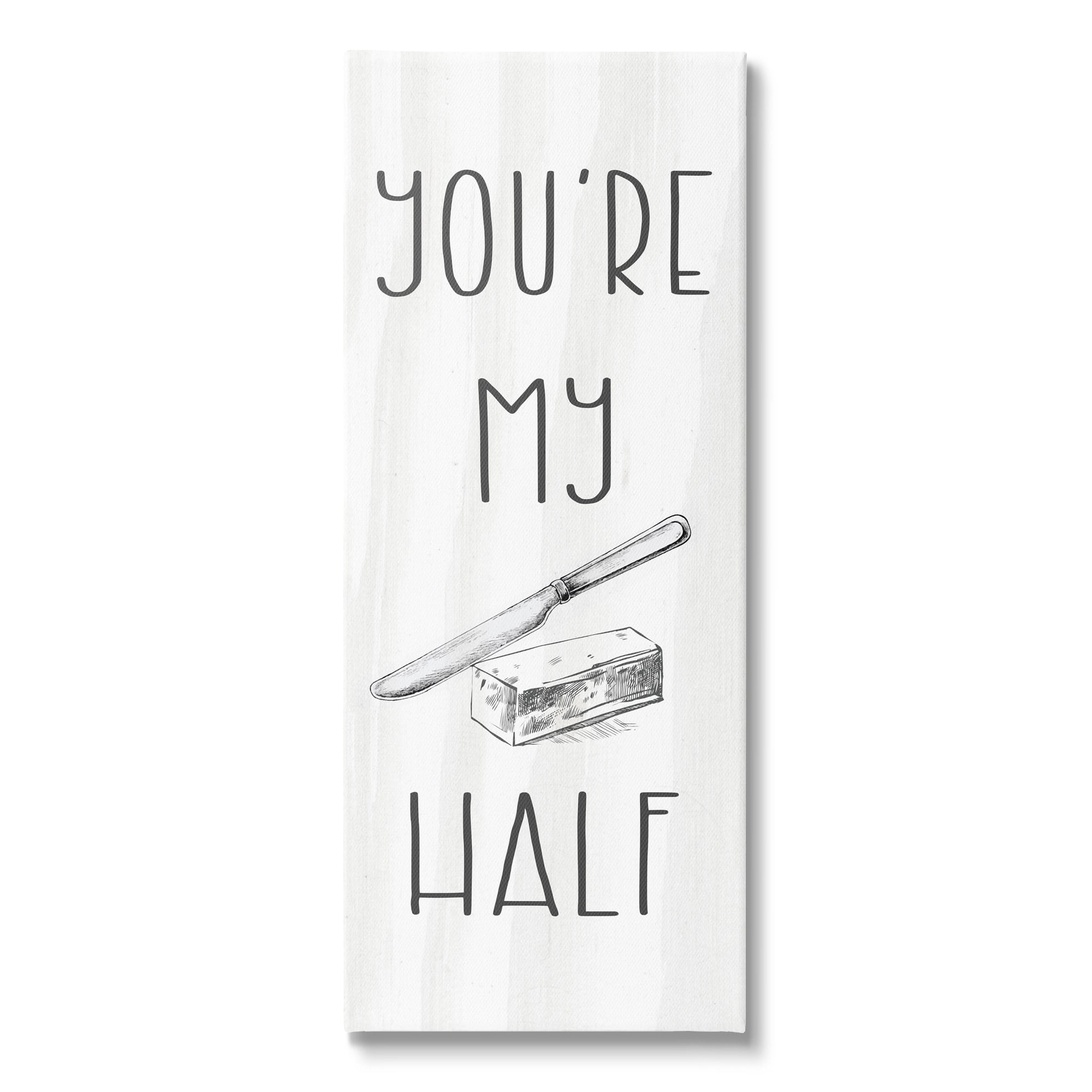 Stupell Industries My Butter Half Punny Romantic Kitchen Typography Graphic Art Gallery Wrapped Canvas Print Wall Art, Design by Daphne Polselli