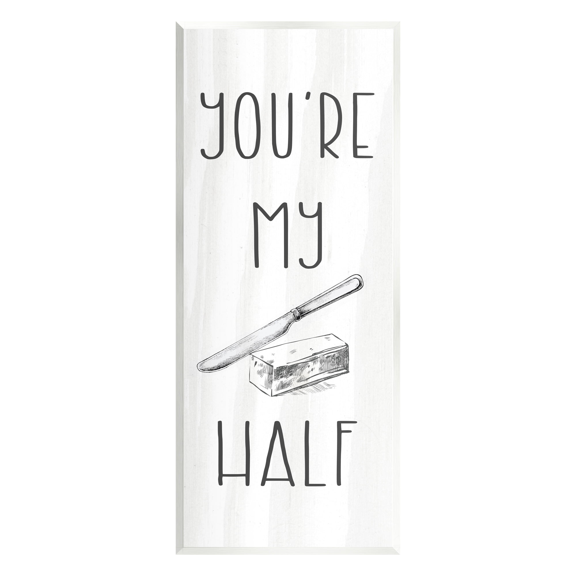 Stupell Industries My Butter Half Punny Romantic Kitchen Typography Graphic Art Unframed Art Print Wall Art, Design by Daphne Polselli