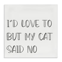 Stupell Industries My Cat Said No Text & Numbers Painting Wrapped Canvas Art Print Wall Art, 17 x 17