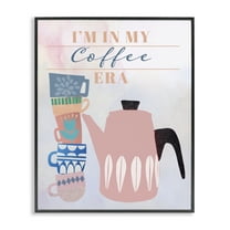Stupell Industries My Coffee Era Food & Beverage Painting Black Framed Art Print Wall Art, 11 x 14