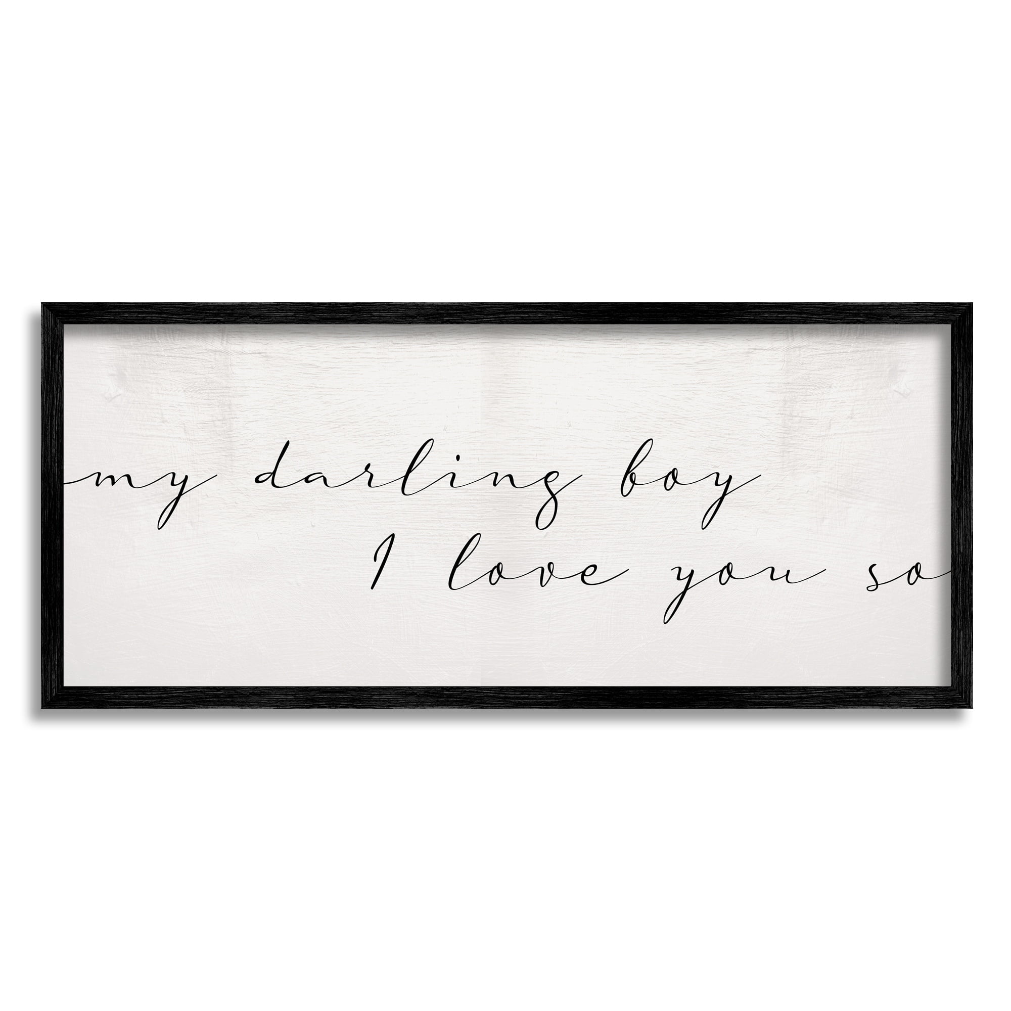 Stupell Industries My Darling Boy I Love You So Charming Text, 13 x 30, Designed by Daphne Polselli