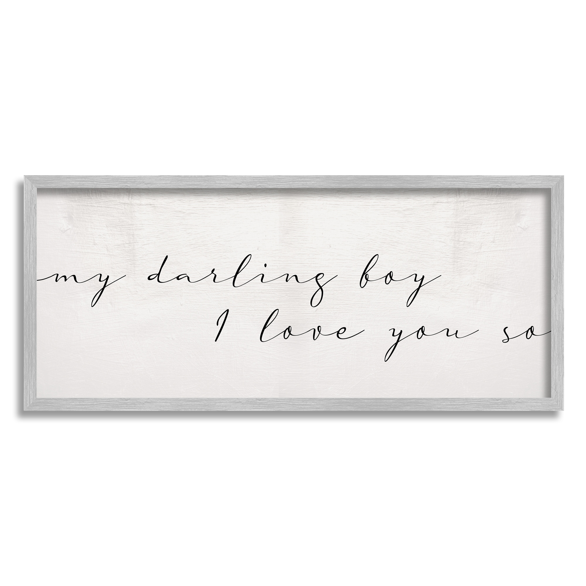 Stupell Industries My Darling Boy I Love You So Charming Text, 13 x 30, Designed by Daphne Polselli