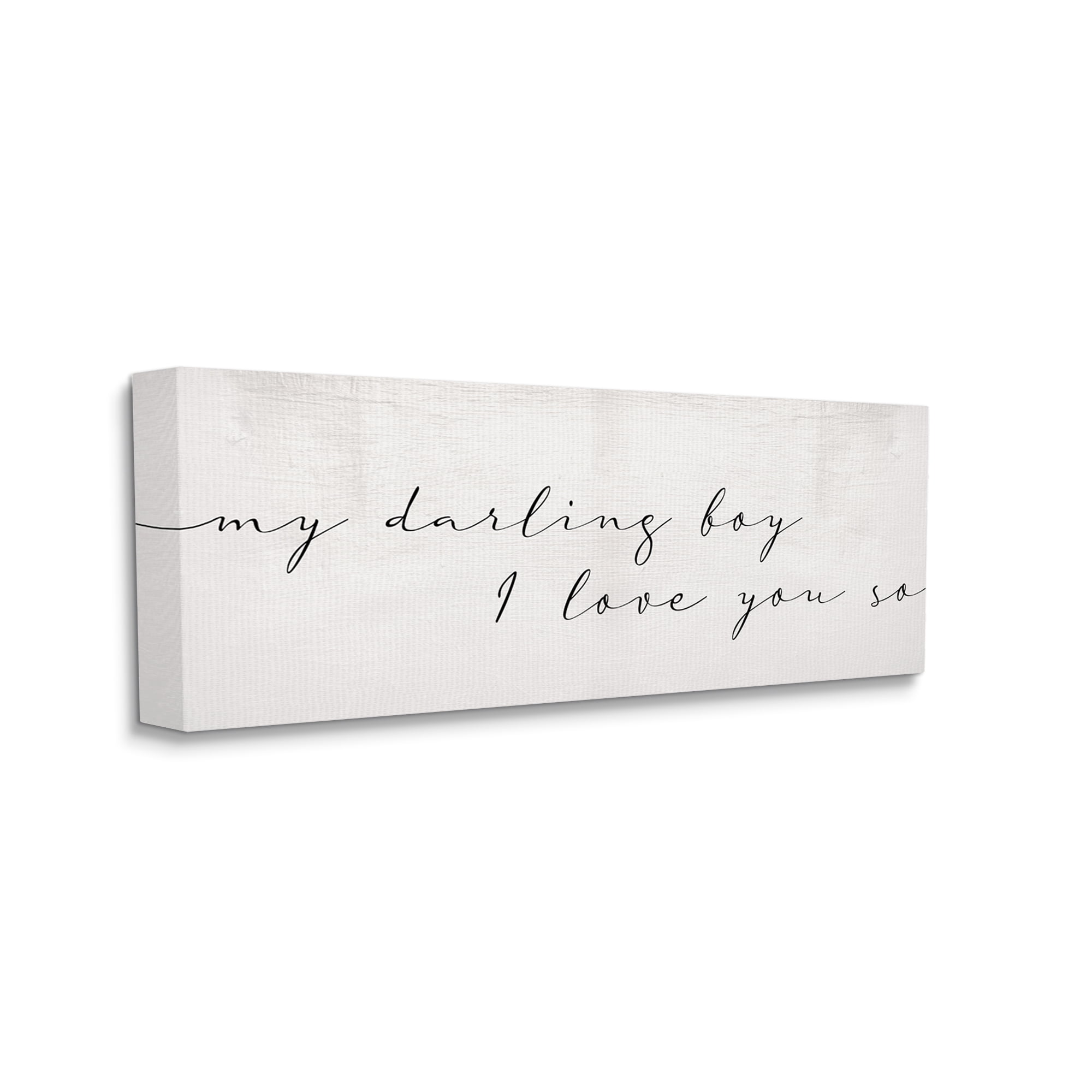 Stupell Industries My Darling Boy I Love You So Charming Text, 20 x 48, Designed by Daphne Polselli