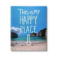 thumbnail image 1 of Stupell Industries My Happy Place Summer Beach Graphic Art Gallery Wrapped Canvas Print Wall Art, Design by K. Kaufman, 1 of 7