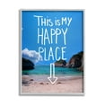 thumbnail image 1 of Stupell Industries My Happy Place Summer Beach Graphic Art Gray Framed Art Print Wall Art, Design by K. Kaufman, 1 of 7