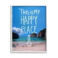 thumbnail image 1 of Stupell Industries My Happy Place Summer Beach Graphic Art White Framed Art Print Wall Art, Design by K. Kaufman, 1 of 7