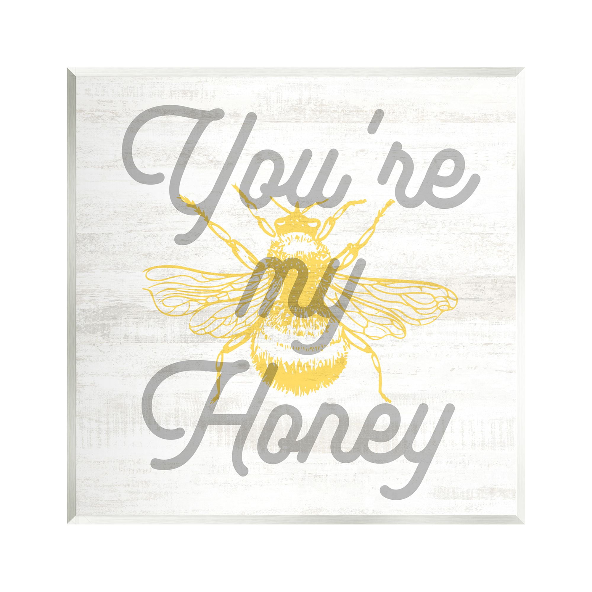 Stupell Industries My Honey Country Phrase Animals & Insects Painting Unframed Art Print Wall Art, 12 x 12