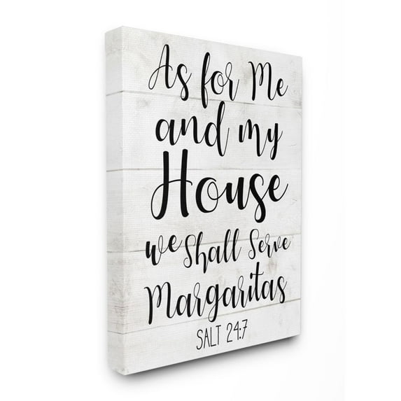 Stupell Industries My House Serves Margaritas Funny Spiritual Pun Canvas Wall Art Design by Daphne Polselli, 36" x 48"