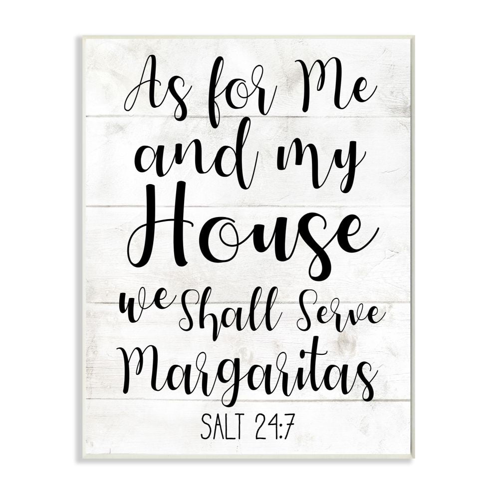 Stupell Industries My House Serves Margaritas Funny Spiritual Pun Wall Plaque Design by Daphne Polselli