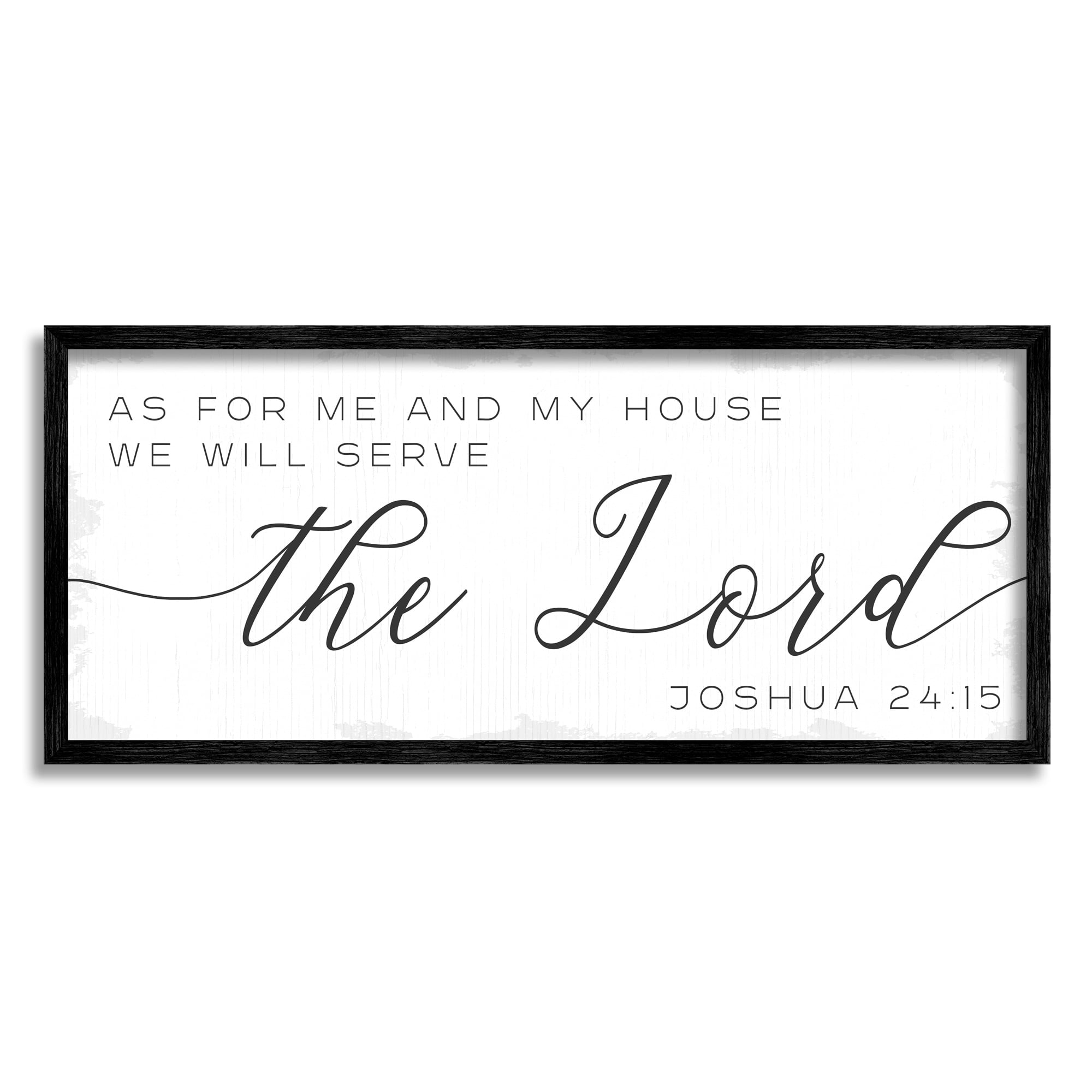 Stupell Industries My House Serves The Lord Spiritual Phrase,24 x 10, Design by Daphne Polselli