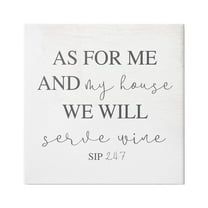 Stupell Industries My House Will Serve Wine Religious Kitchen Sign,36 x 36, Design by Daphne Polselli