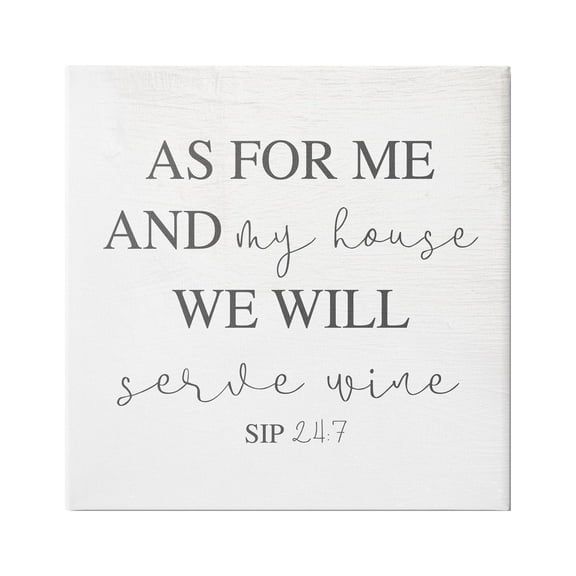 Stupell Industries My House Will Serve Wine Religious Kitchen Sign,36 x 36, Design by Daphne Polselli