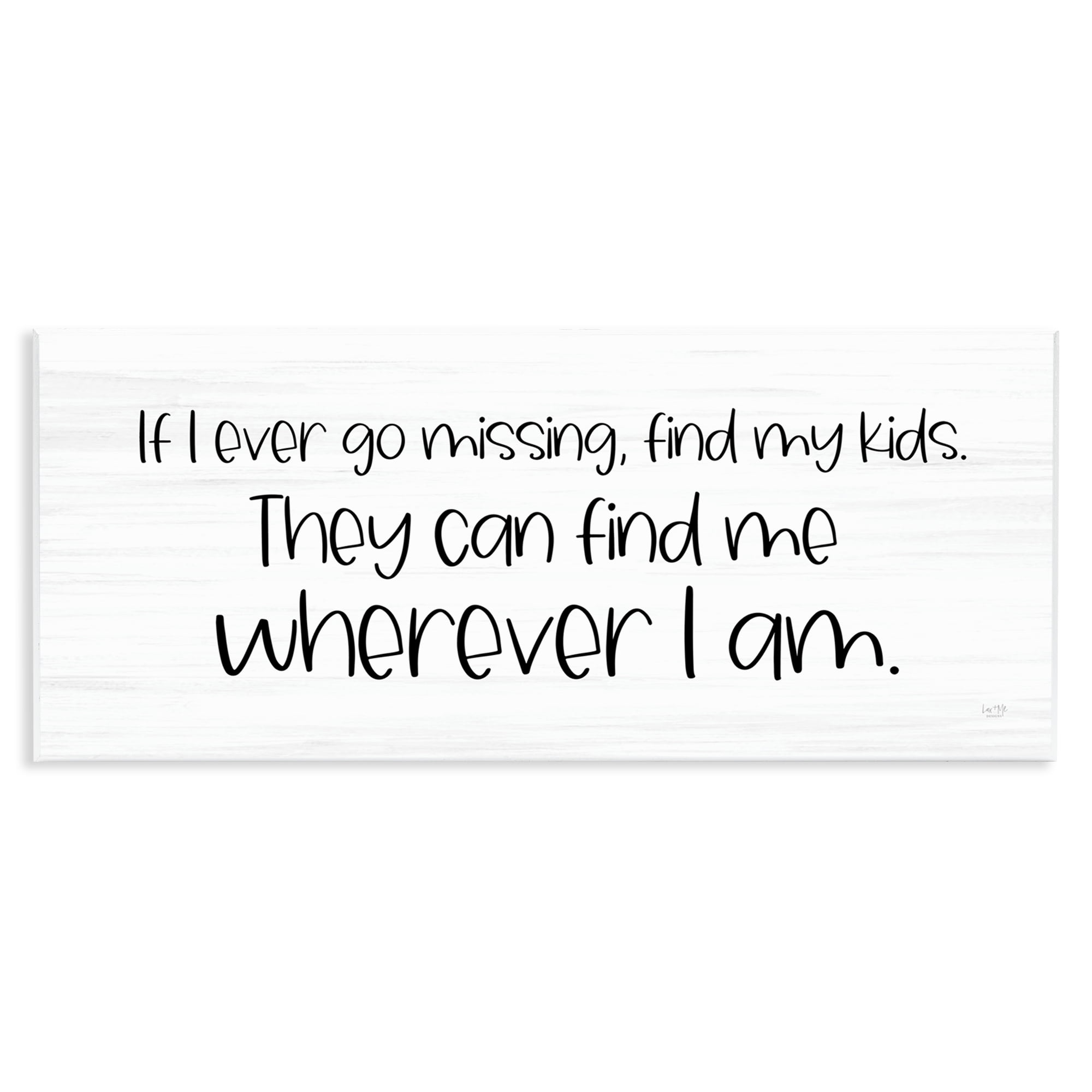 Stupell Industries My Kids Can Find Me Text & Numbers Painting Unframed Art Print Wall Art, 17 x 7