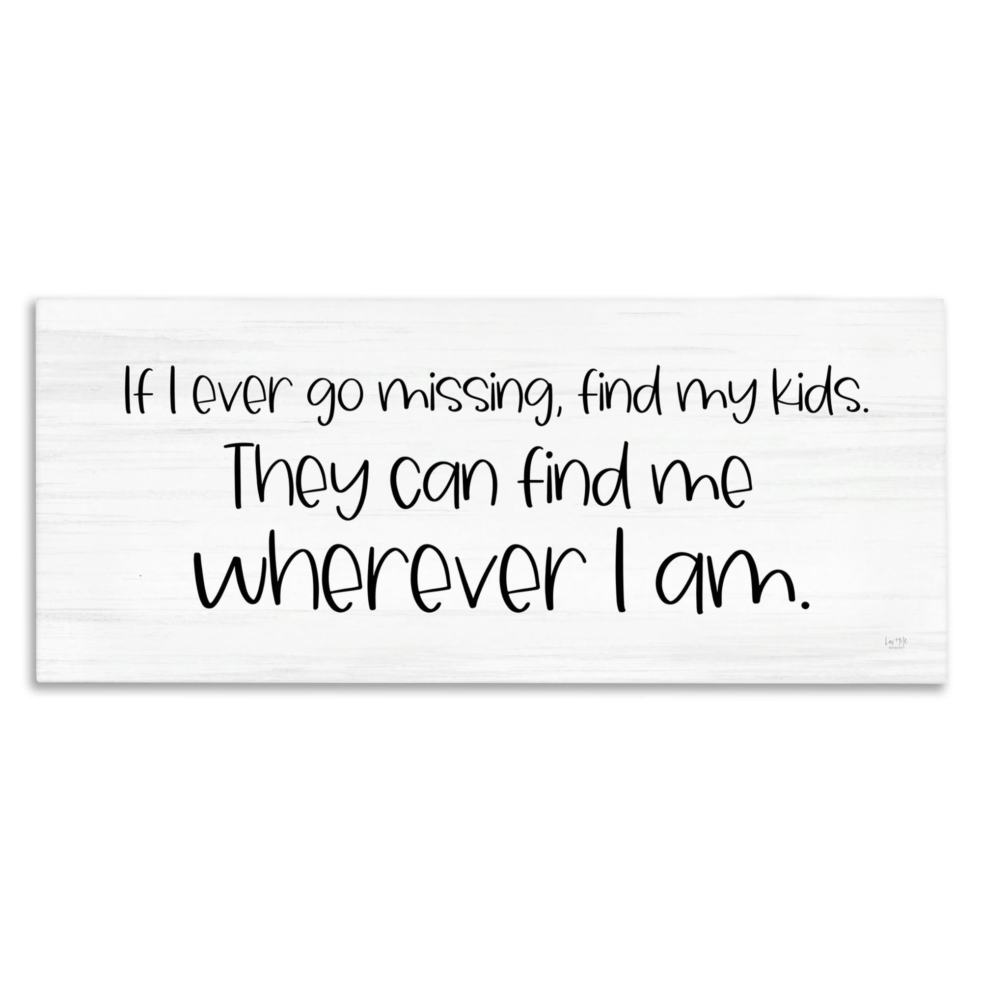 Stupell Industries My Kids Can Find Me Text & Numbers Painting Wrapped Canvas Art Print Wall Art, 40 x 17